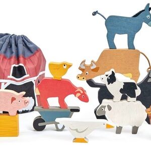 Colorful Farm Animal Building Blocks Set